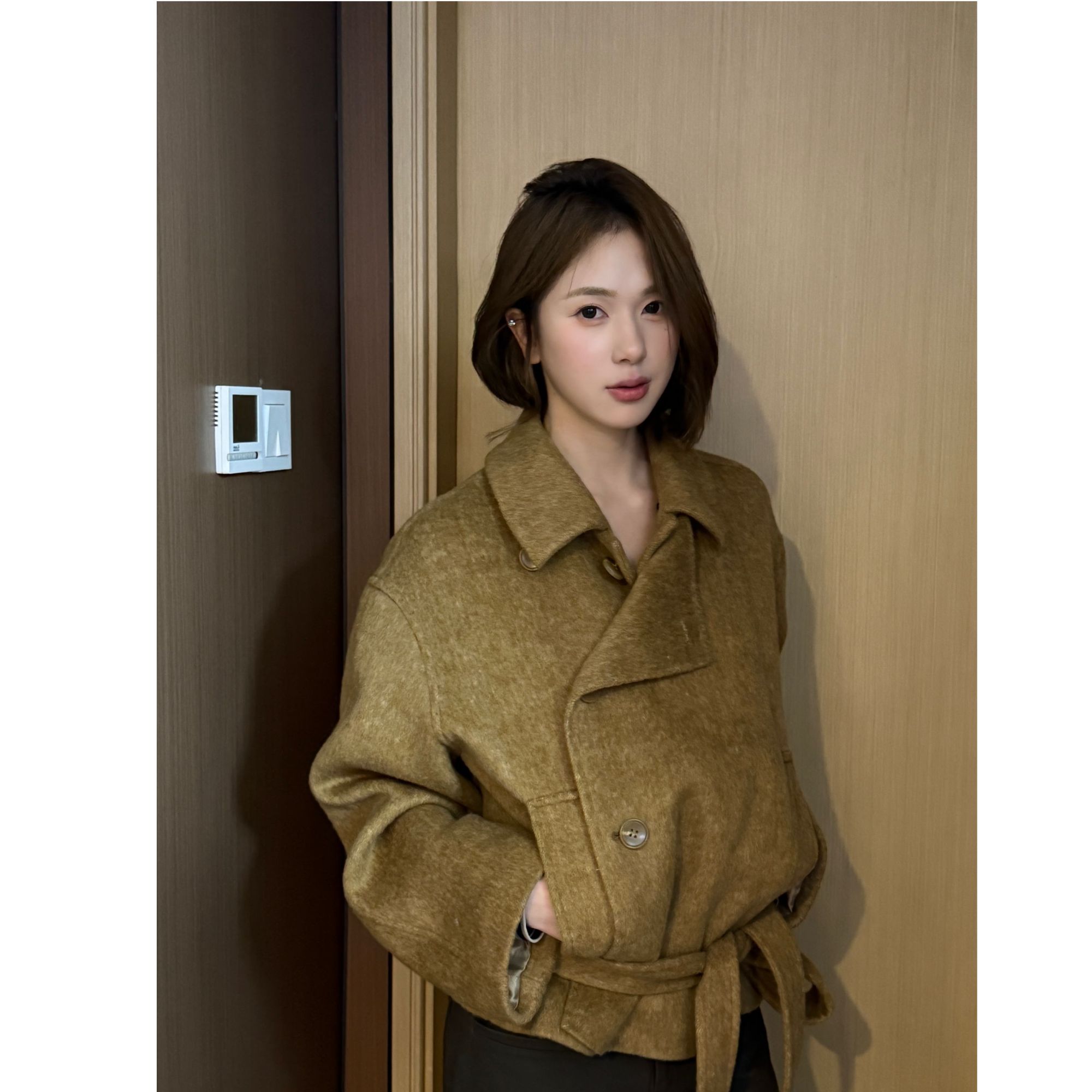 莲的百万【乌龙茶】2024年新款冬季羊毛毛呢百搭休闲外套