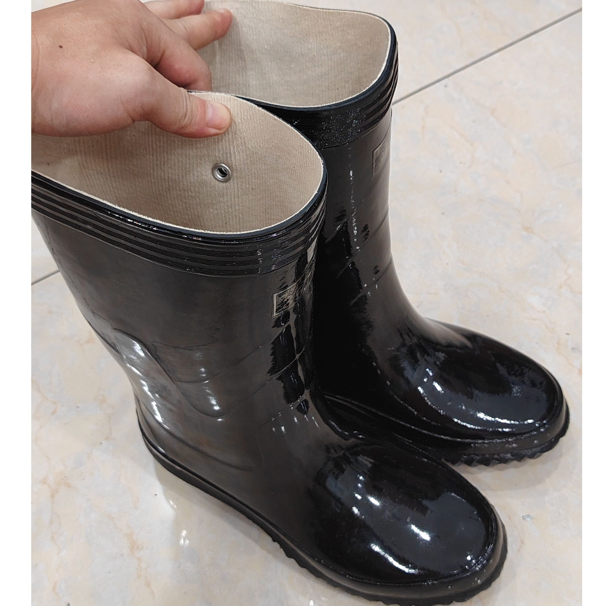 耐磨防水厚款防臭防滑雨鞋纯色高筒靴子低帮平底中筒