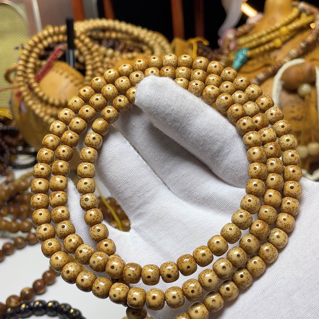 手串星月菩提7-8老型桶金花虎皮