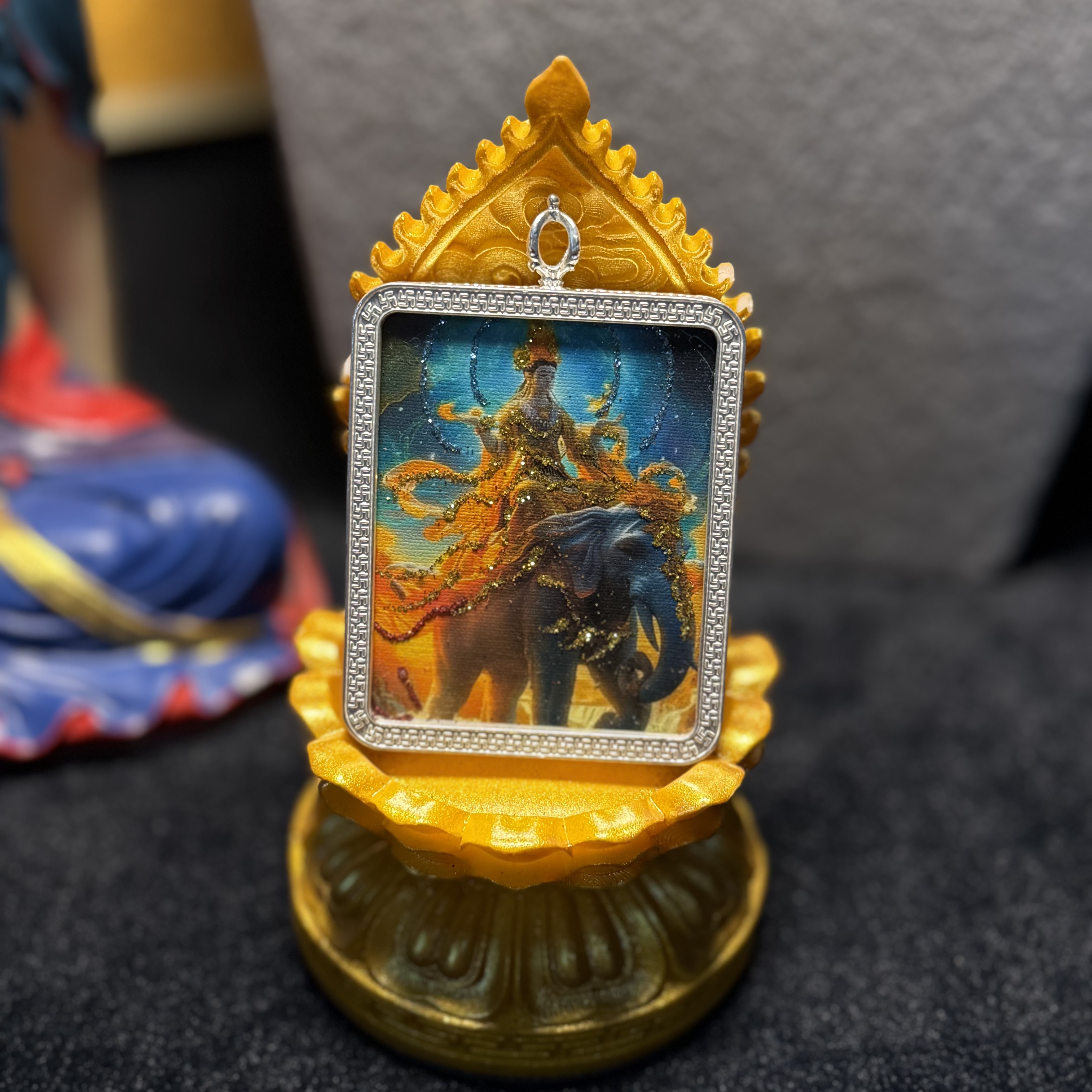 普贤菩萨-手工唐卡不带绳