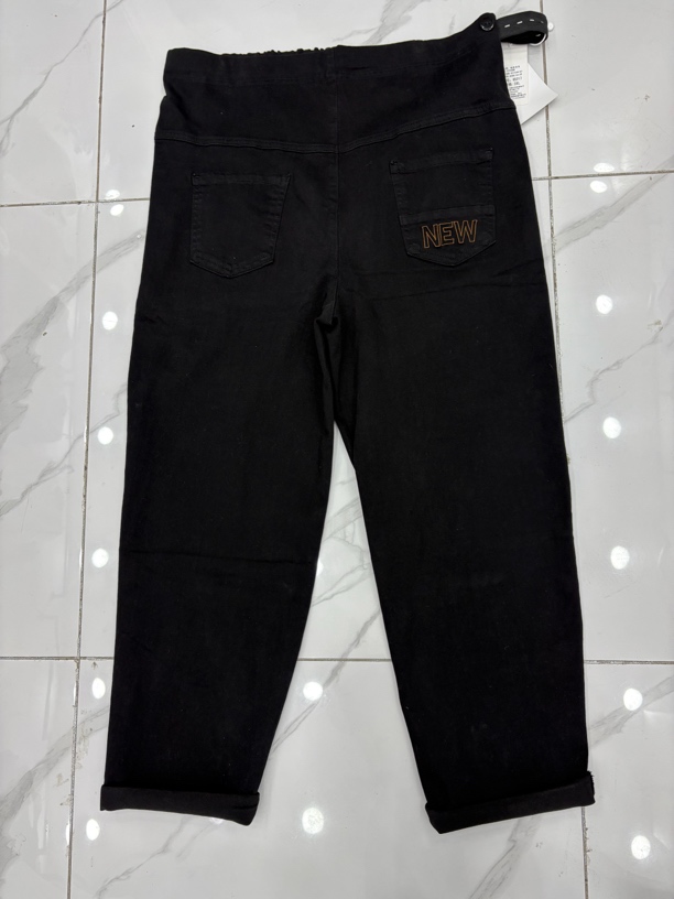 孕妇牛子老爹裤。