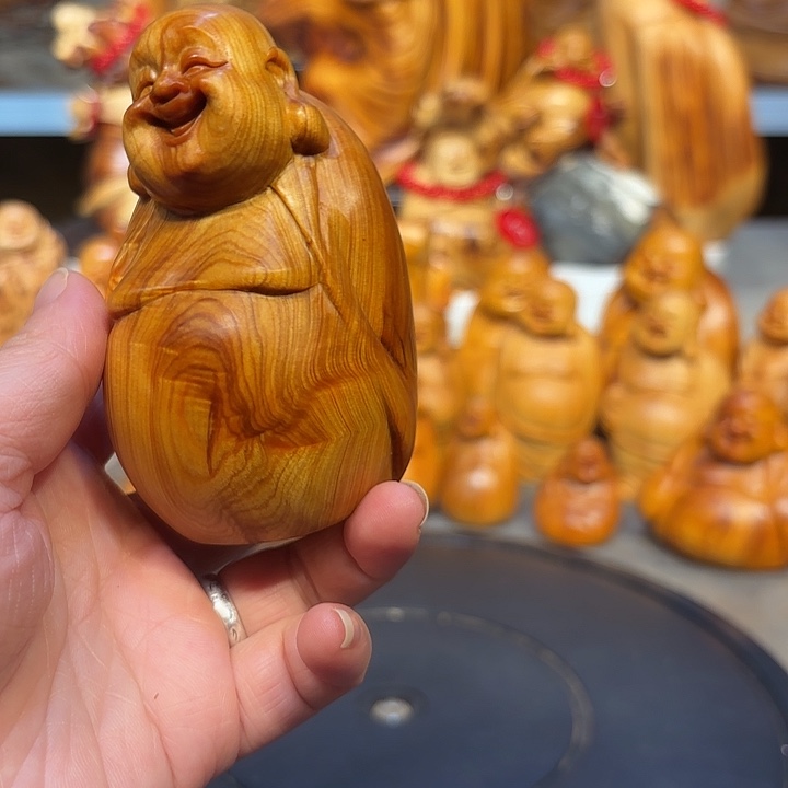 柏木太行崖柏弥勒佛