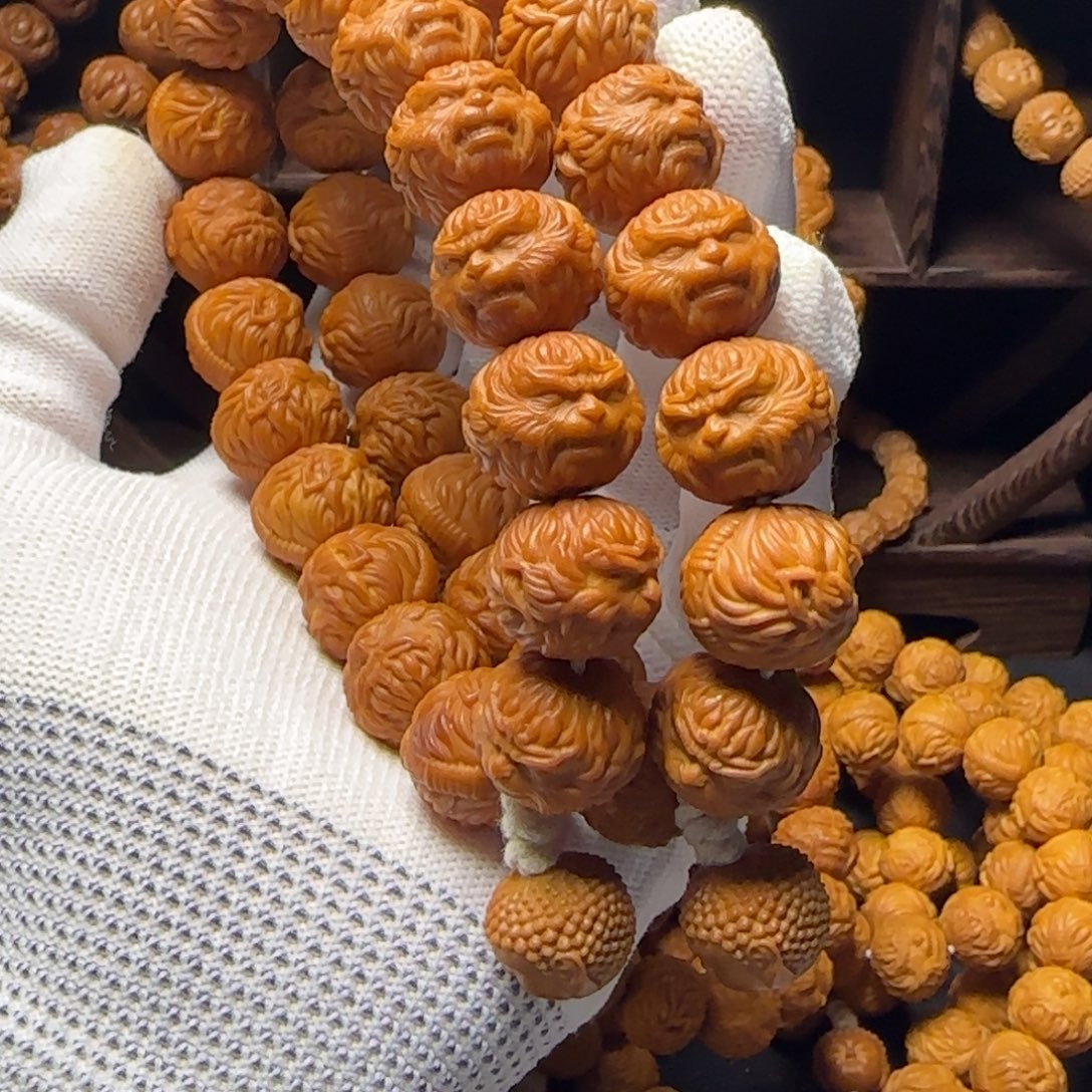 心***李猴头核桃吊坠猴头