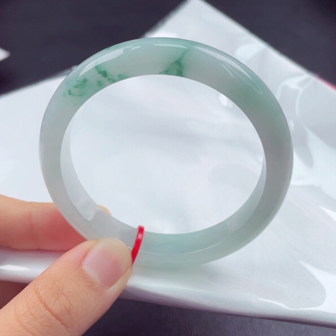 紫***馨翡翠未镶嵌手镯5253正圈