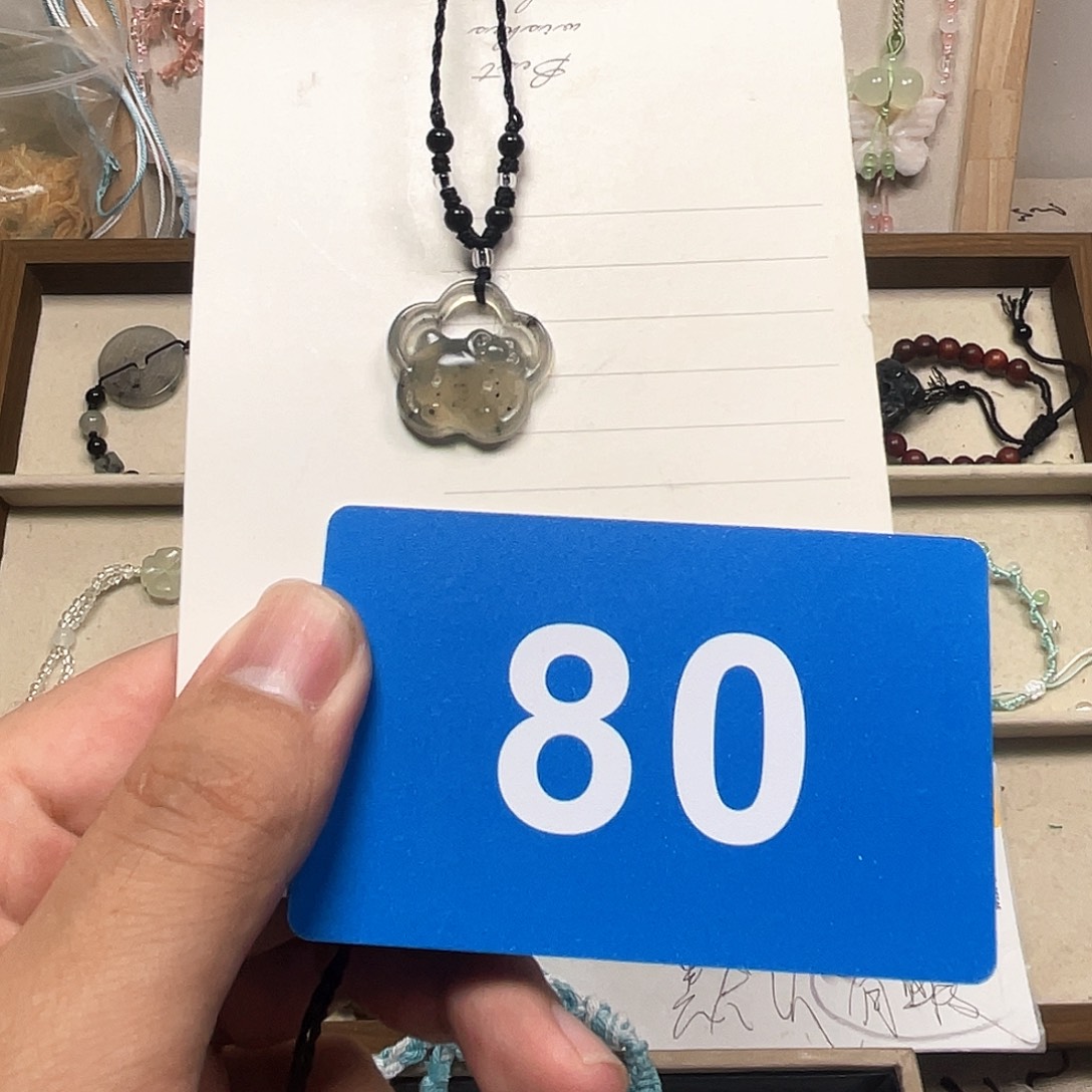 蛇纹石玉合金颈饰