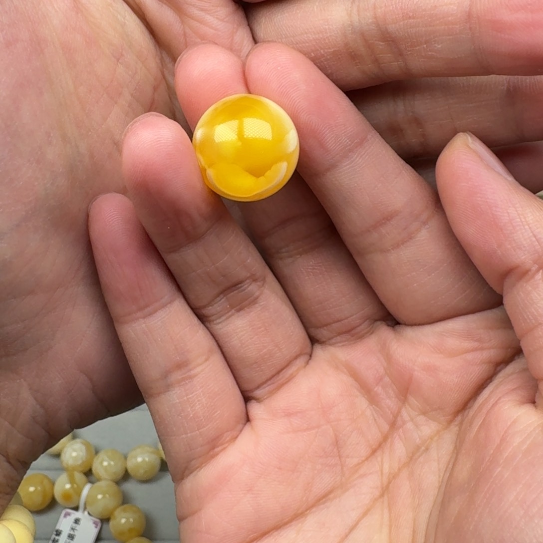 蜜蜡手链未镶嵌18单珠