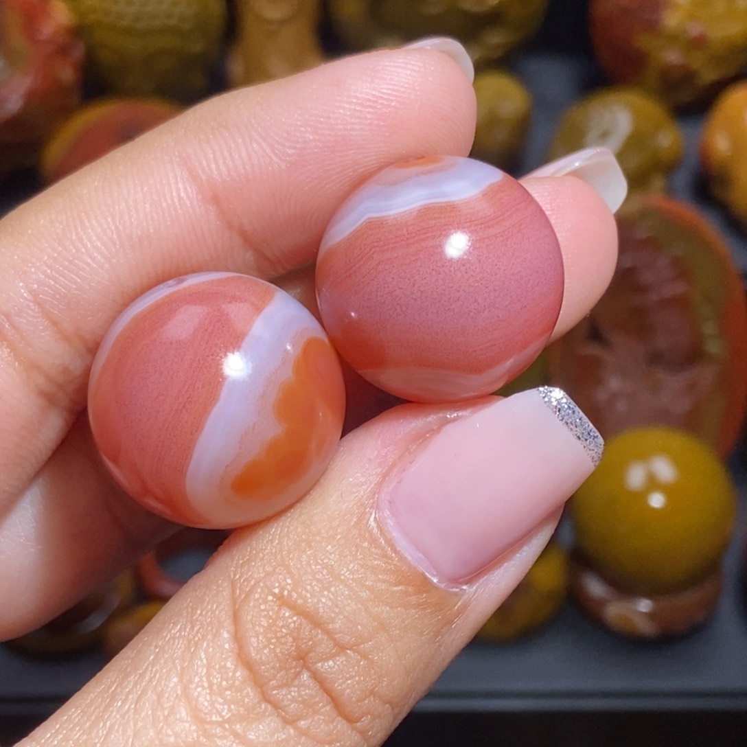 玛瑙/玉髓珠子未镶嵌h*