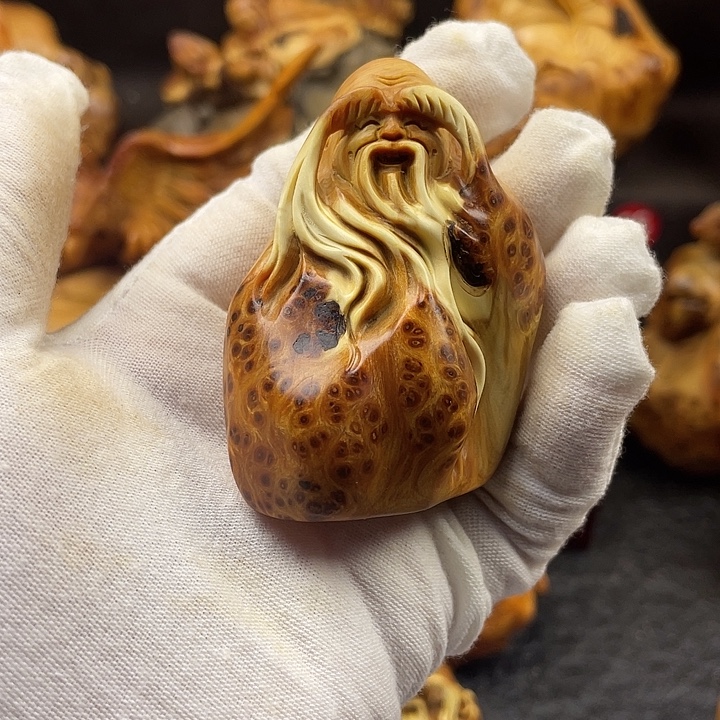 柏木（崖柏）寿星手把件