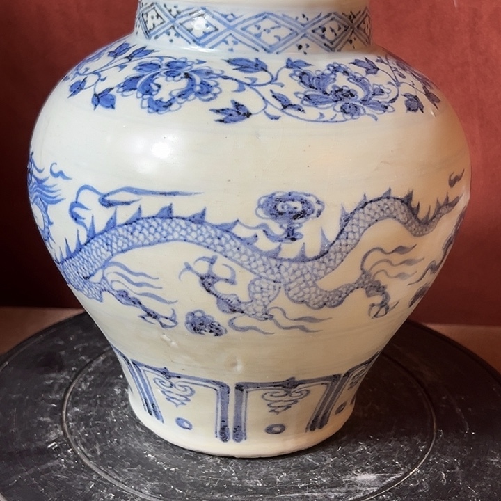 瓷其他全品相青花罐子一件