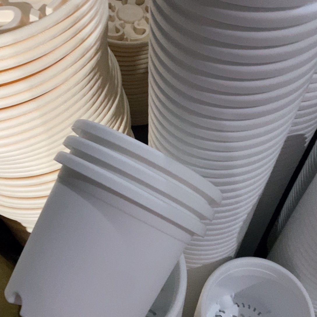 树脂四季盆2#无拖纯白12