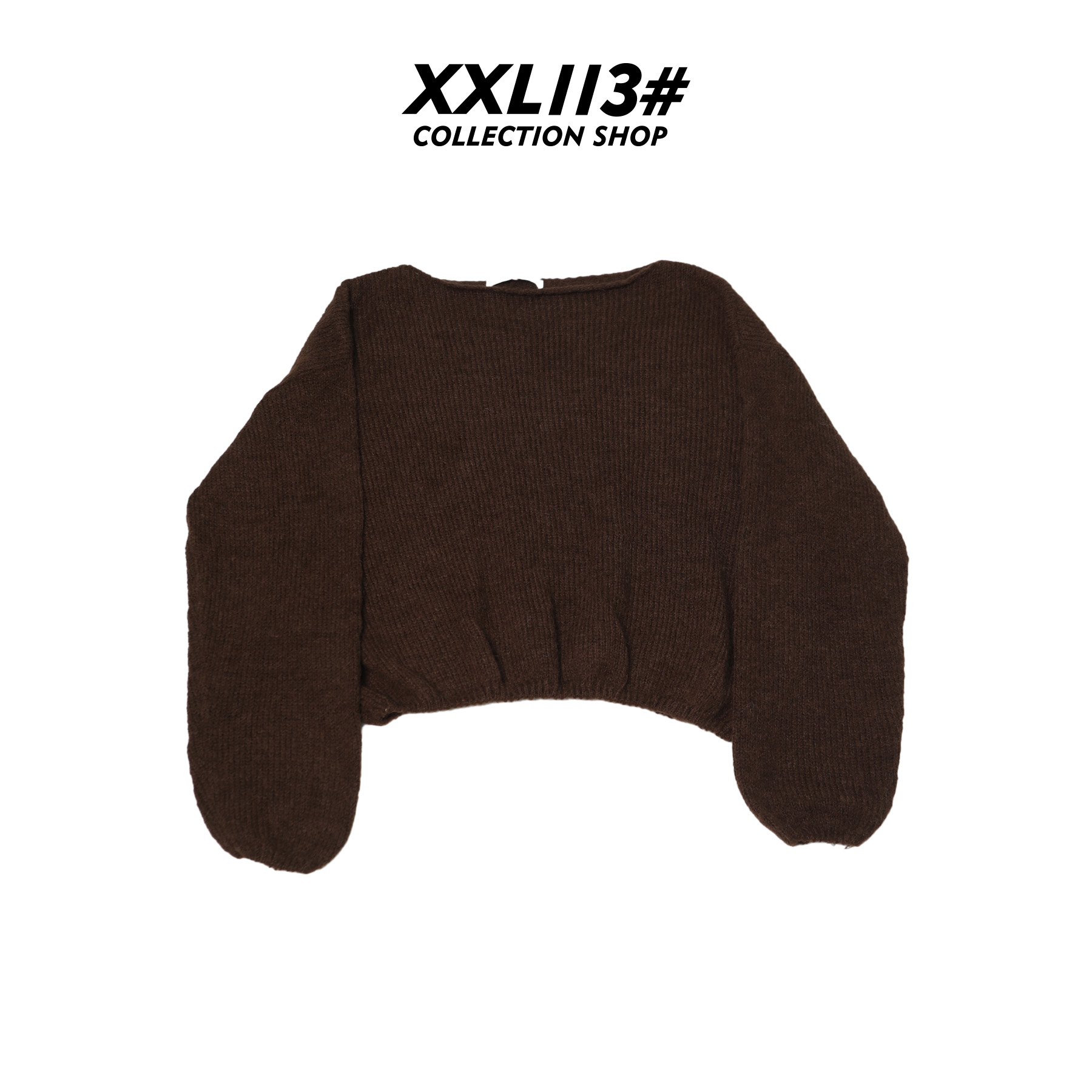 113* CENTRALIZED SHOP镂空一字领毛衣X5F04H6844