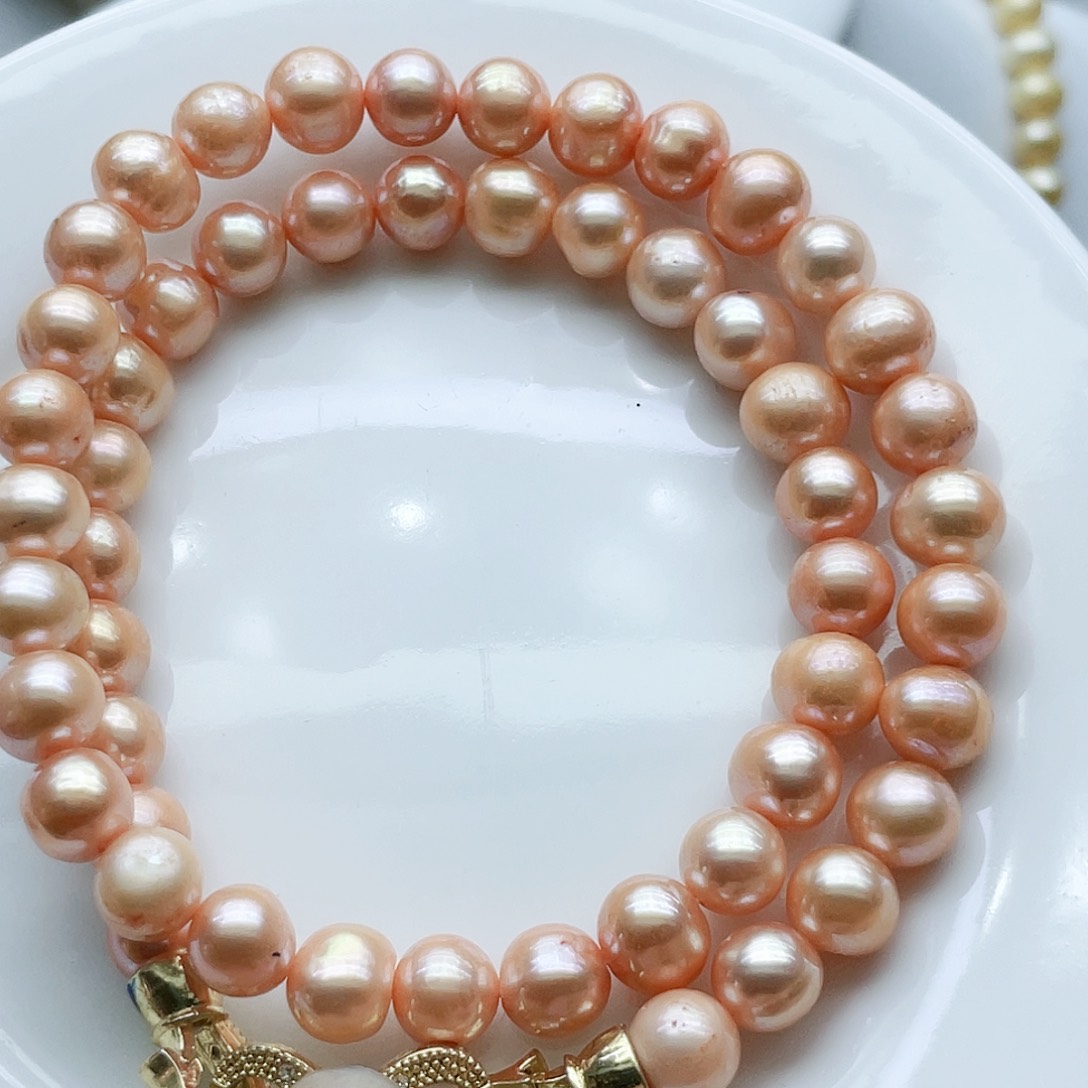 淡水珍珠颈饰钛钢