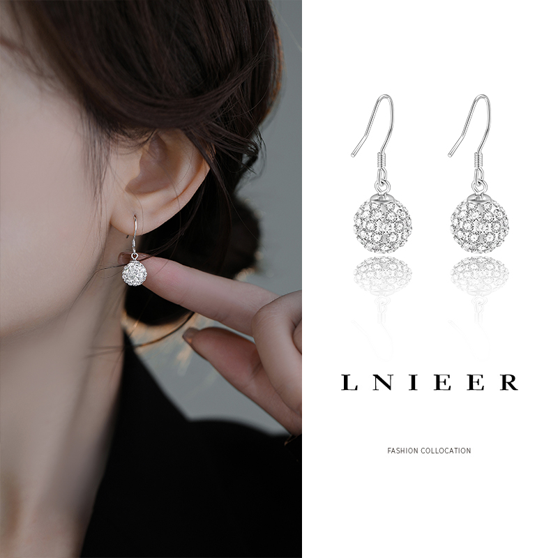 925银耳饰 S925纯银镶钻耳环女2025款耳坠气质耳钉小众高级感耳饰