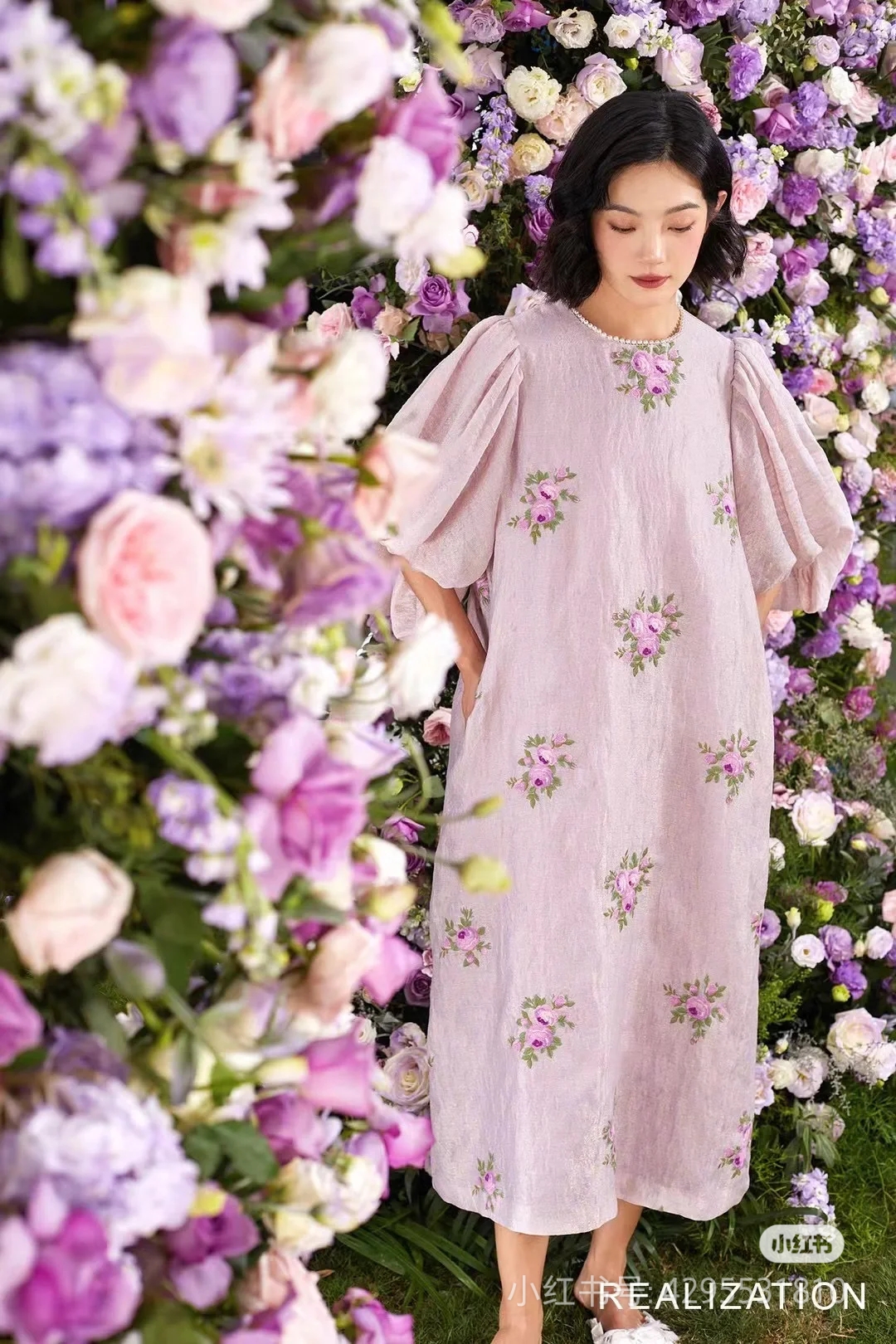 了然24春夏《沿途》女装连衣裙仙女裙贵妇装出游街拍女装孕妈妈大码