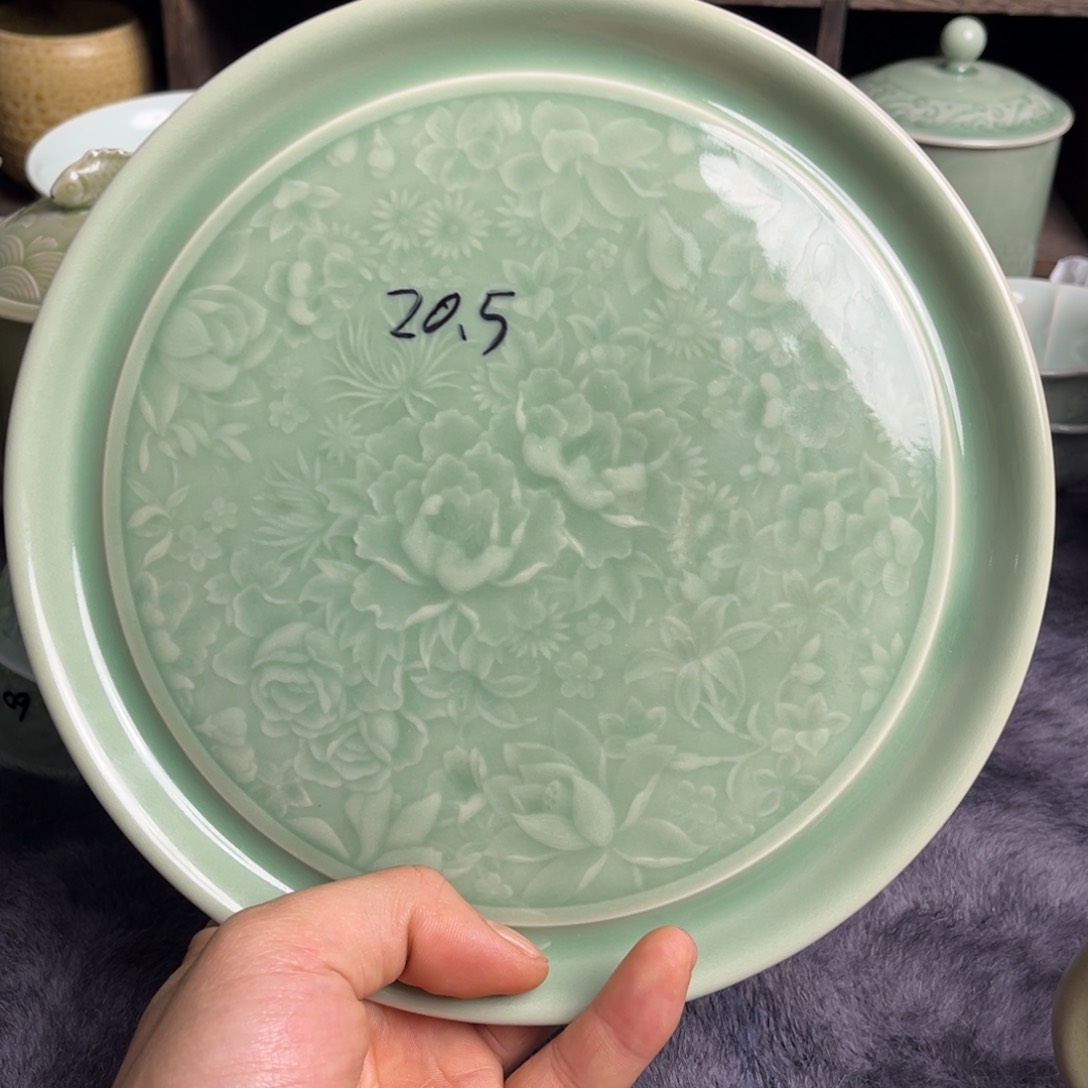 杯子微瑕百花盘特价