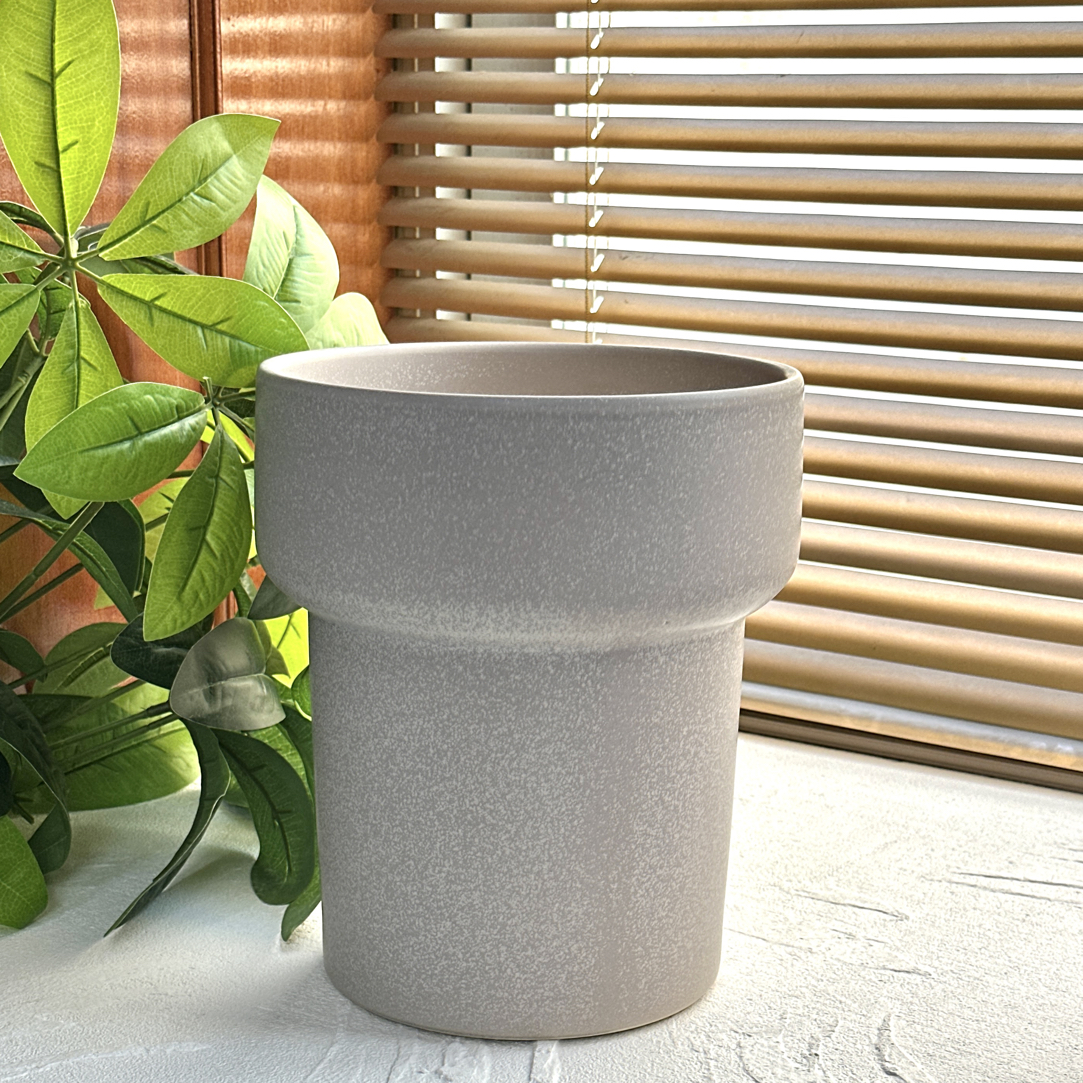 C241口20高24透气陶瓷花盆适合室内外蝴蝶兰等多种绿植装饰