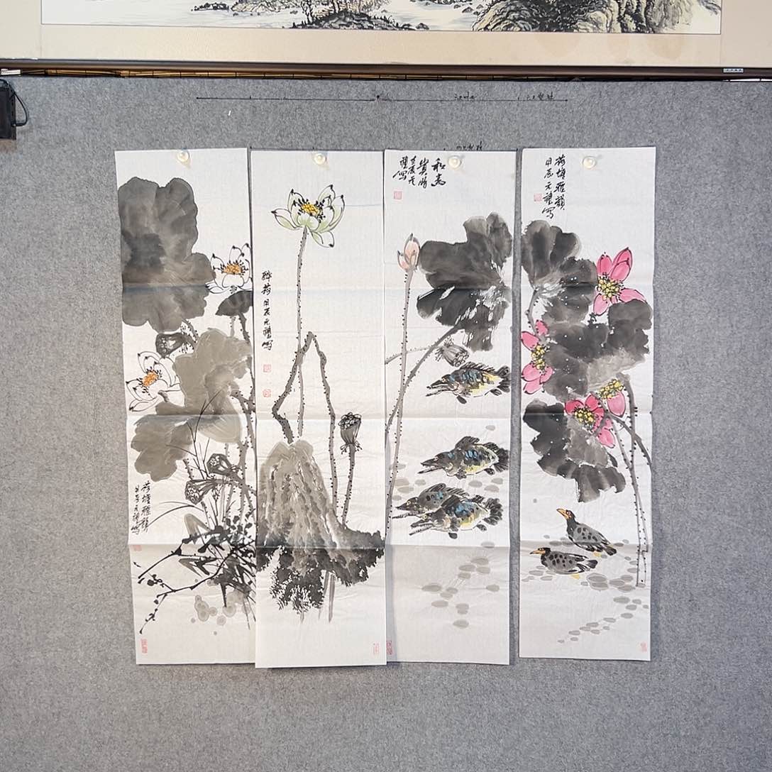 国画569 花鸟在此处飞翔也有了