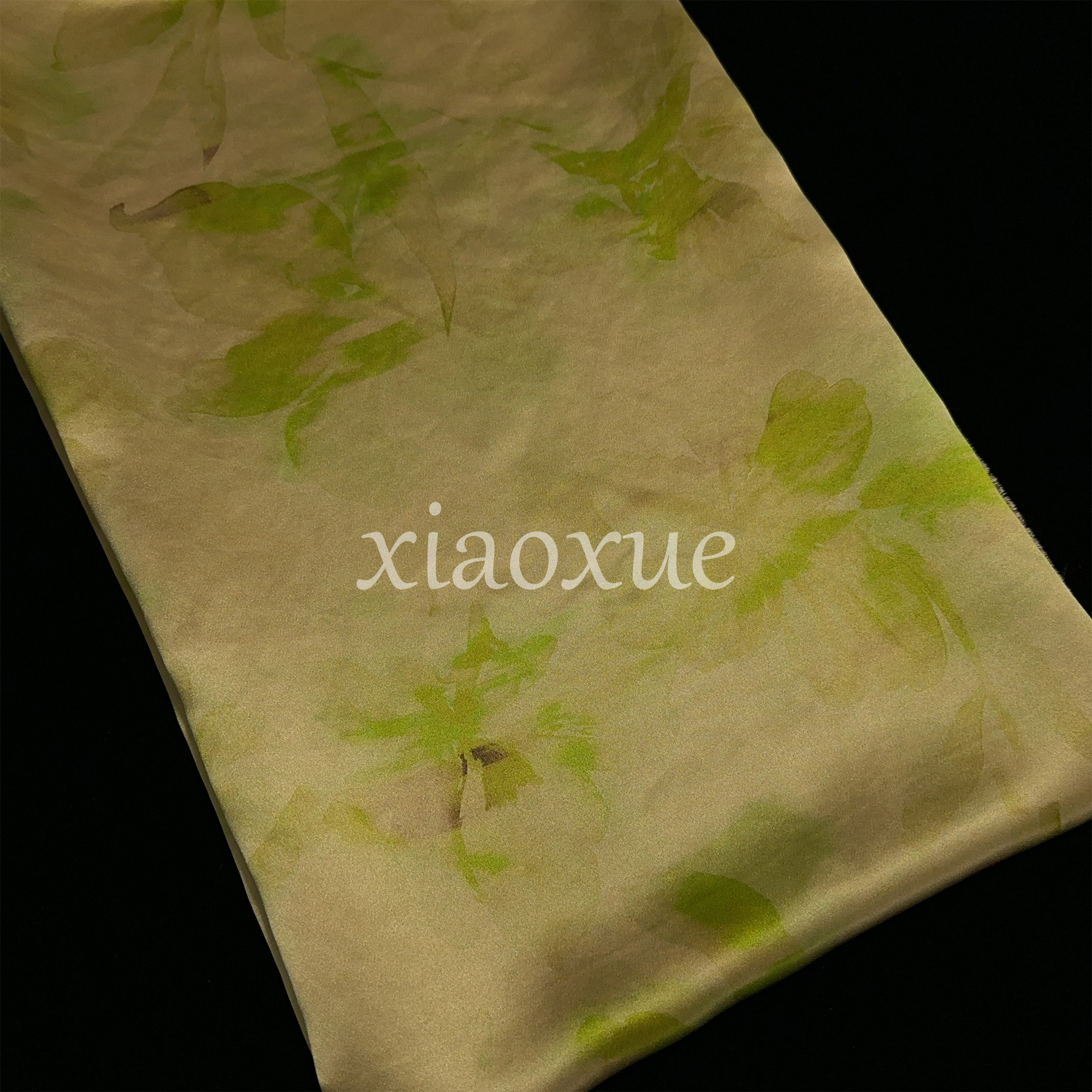[皮子- 叠翠] 香云纱 110门幅 50姆米 重缎 桑蚕丝 丝绸 服装面料