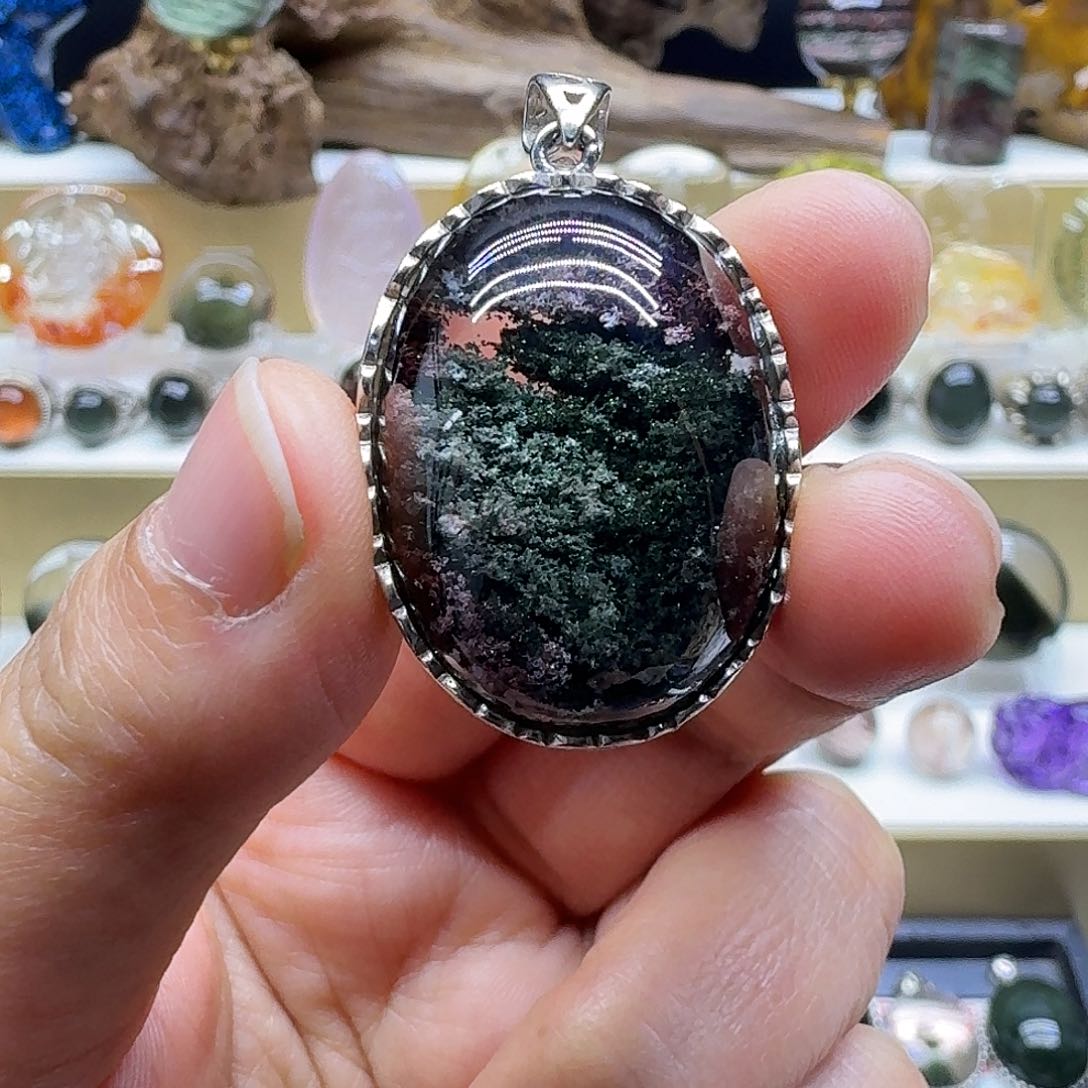 水晶颈饰银S925镶嵌王*吊坠