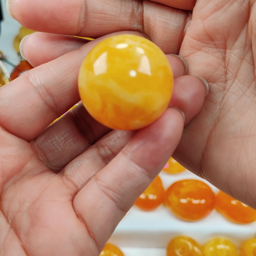 蜜蜡吊坠(赠链)未镶嵌圆珠30