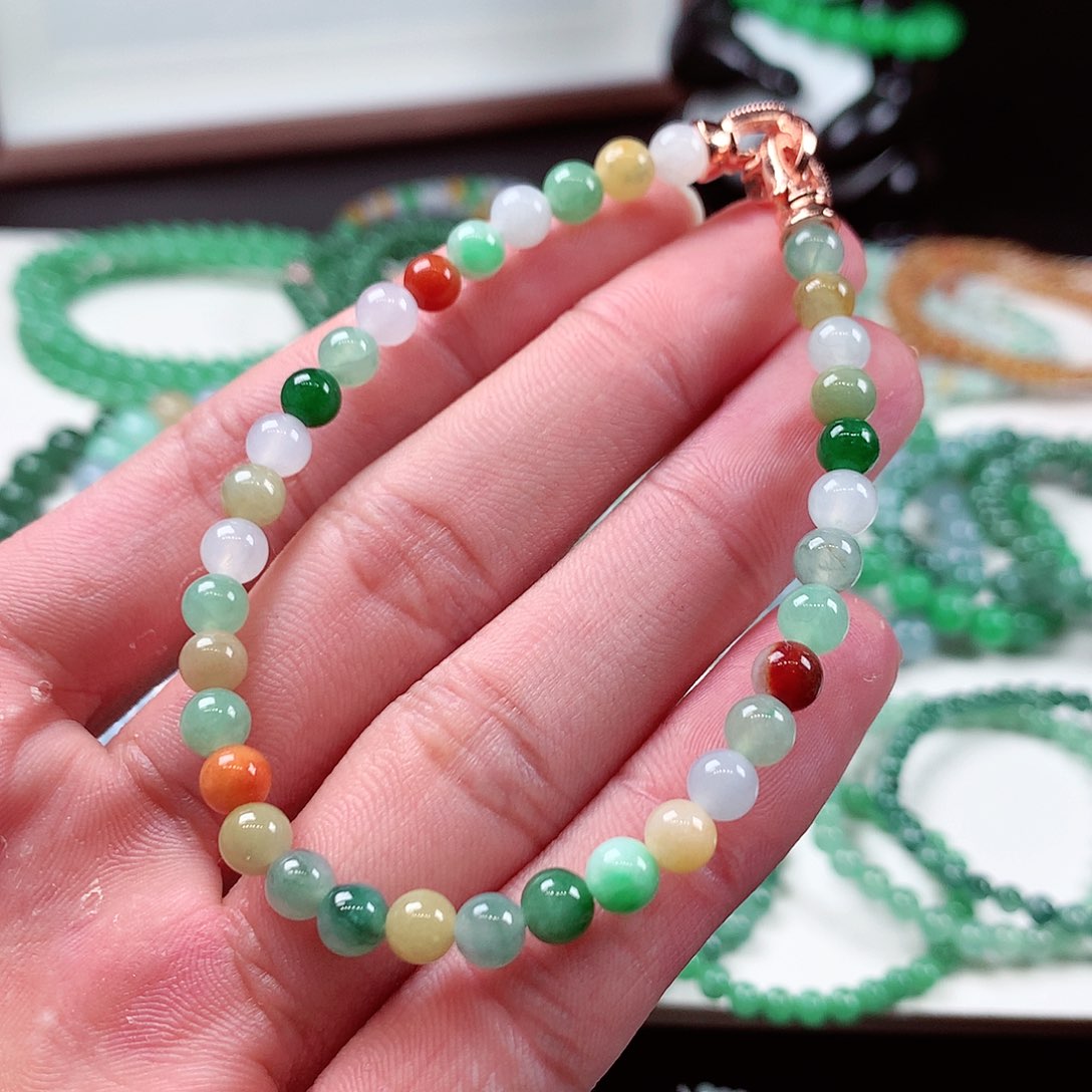 翡翠毛衣链未镶嵌