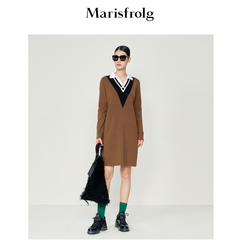 【粉丝专享】Marisfrolg玛丝菲尔连衣裙针织中长款秋冬