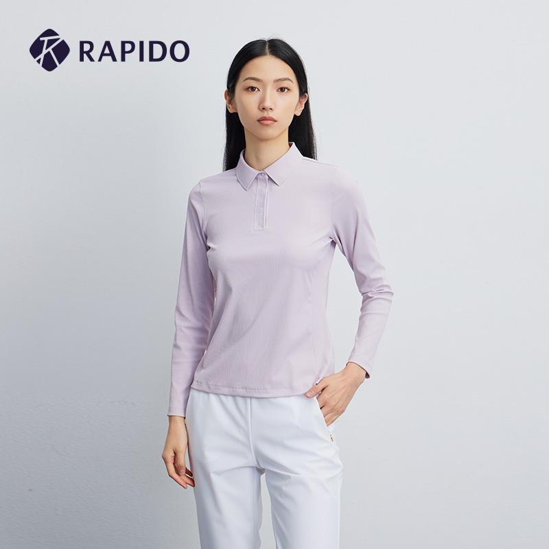 RAPIDO雳霹道2025年早秋女士R系列休闲日常长袖POLO衫CP5741U01