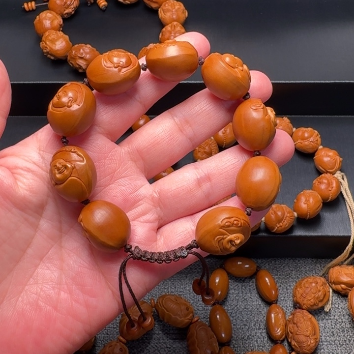 橄榄核手串/手链浮雕弥勒