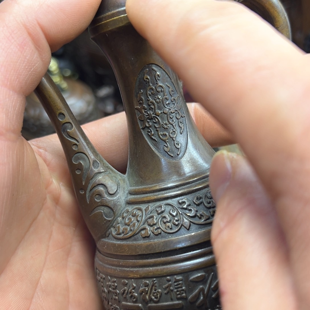 铜摆件欢迎欢迎你