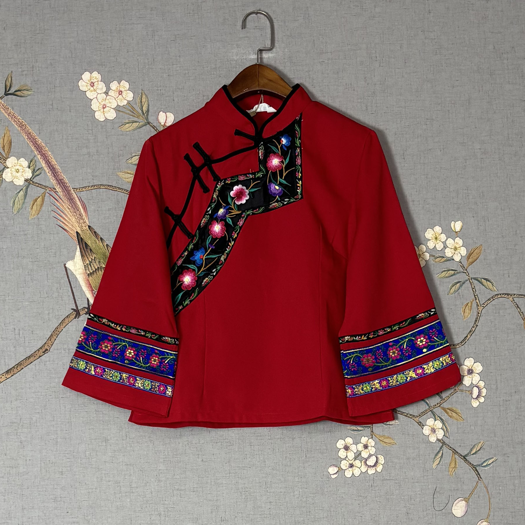 土家妹【工厂特惠】厚款土家族苗族传统民族服绣花9分袖上衣123708