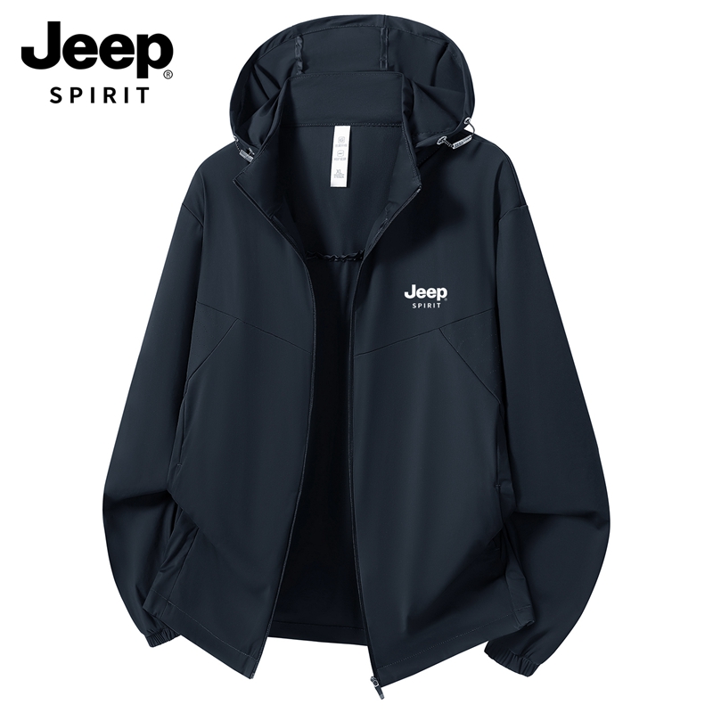 JEEPSPIRIT吉普夏季男款防晒衣冰丝防晒服轻薄透气防紫外线外套男
