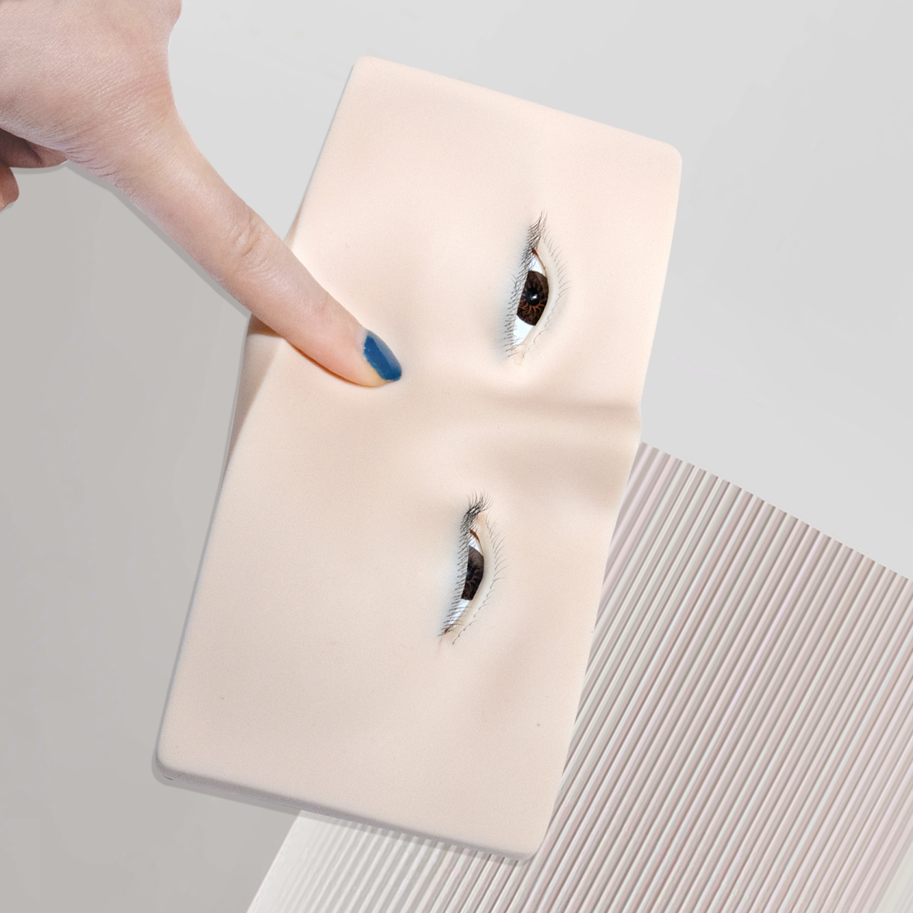 美睫师嫁接睫毛教学用品美睫培训批发样品展示美睫模特头三层睫毛