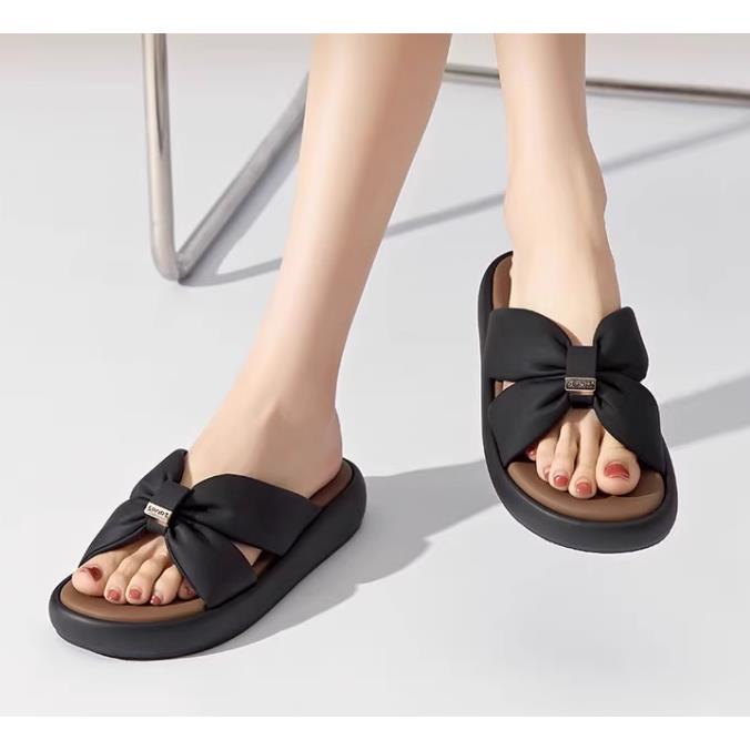 夏款1257时尚平底蝴蝶结凉拖