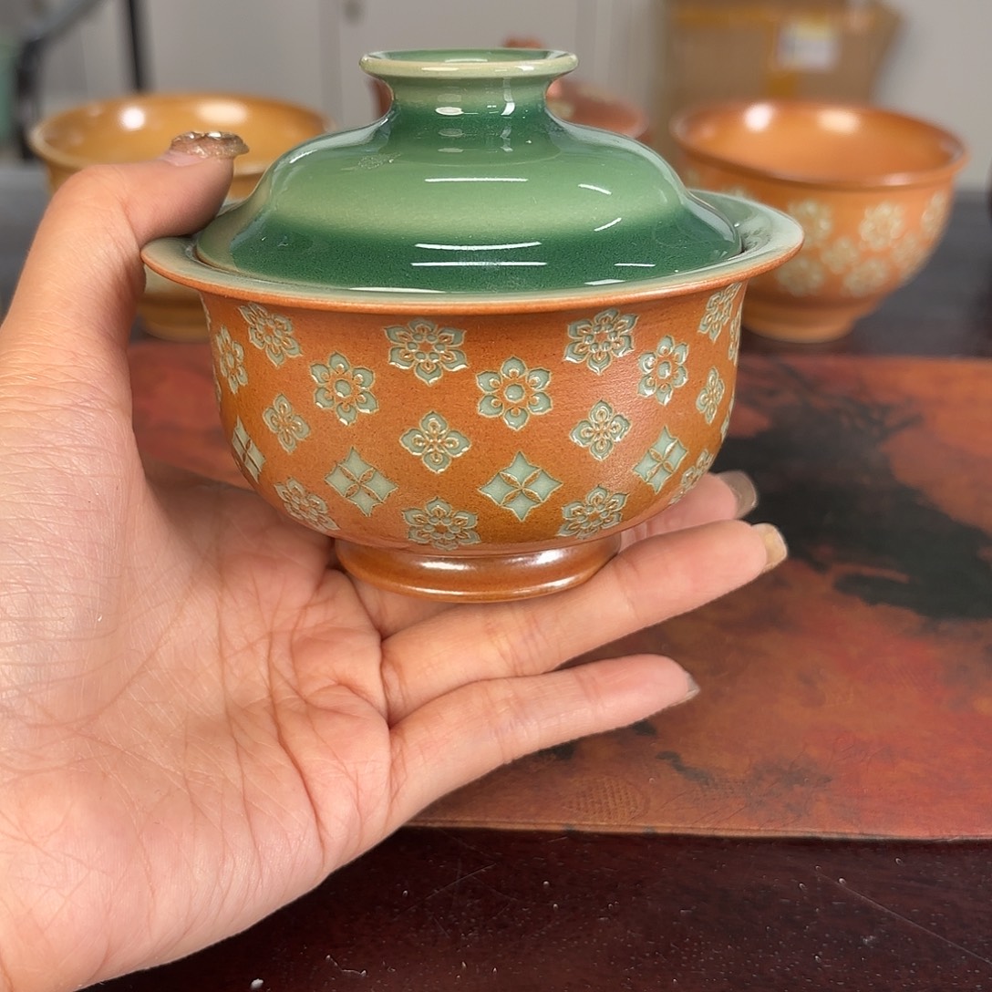 龙泉云间青瓷小米茶器