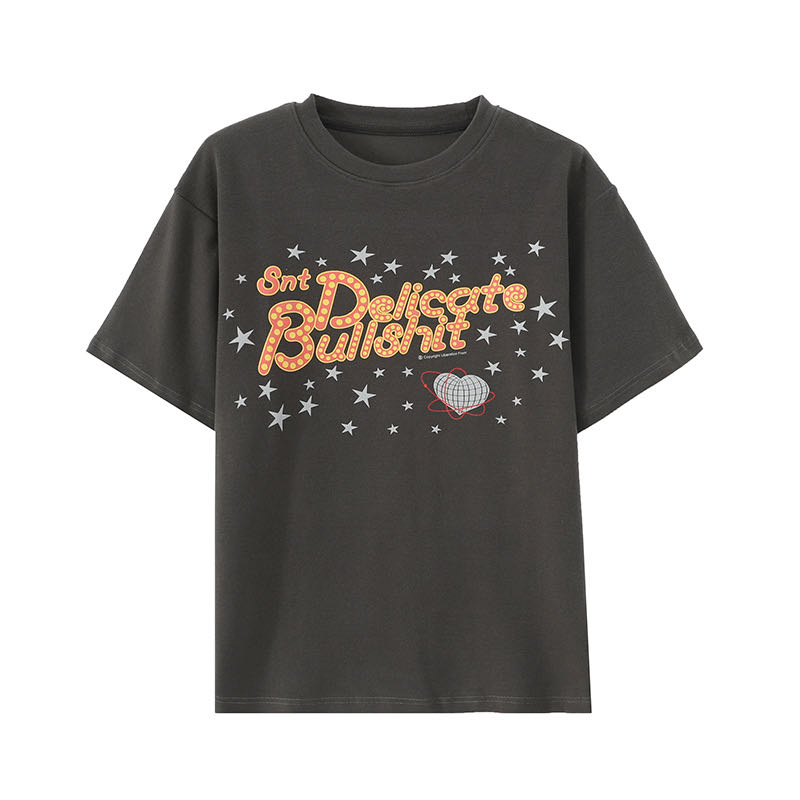 【星星磨毛短袖】26年新款宽松显瘦 女款短袖T恤上衣显瘦舒适