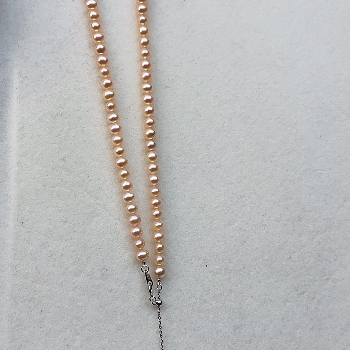 淡水珍珠颈饰银S925镶嵌卡5➕高品极光中国红