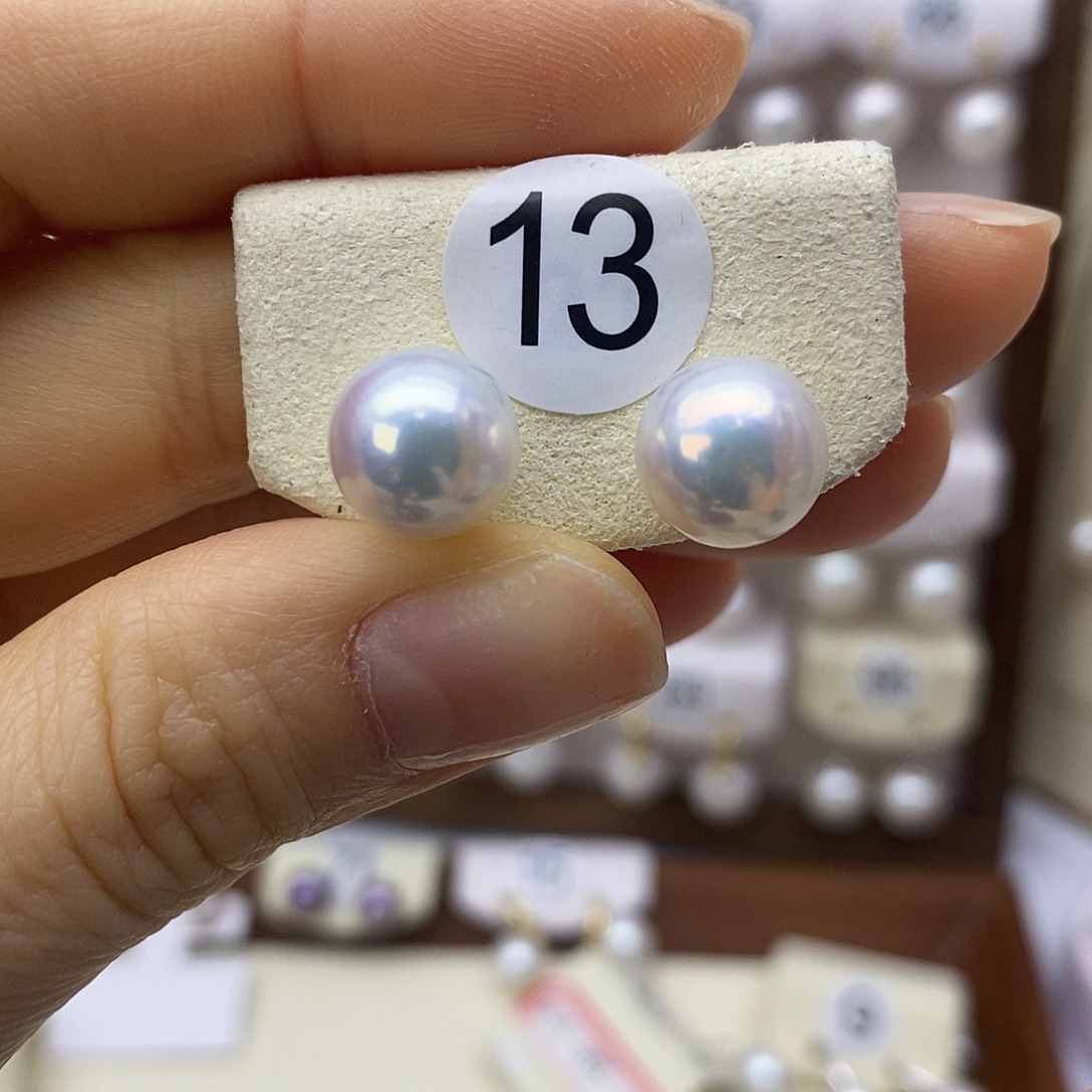 银S925镶嵌淡水珍珠耳饰