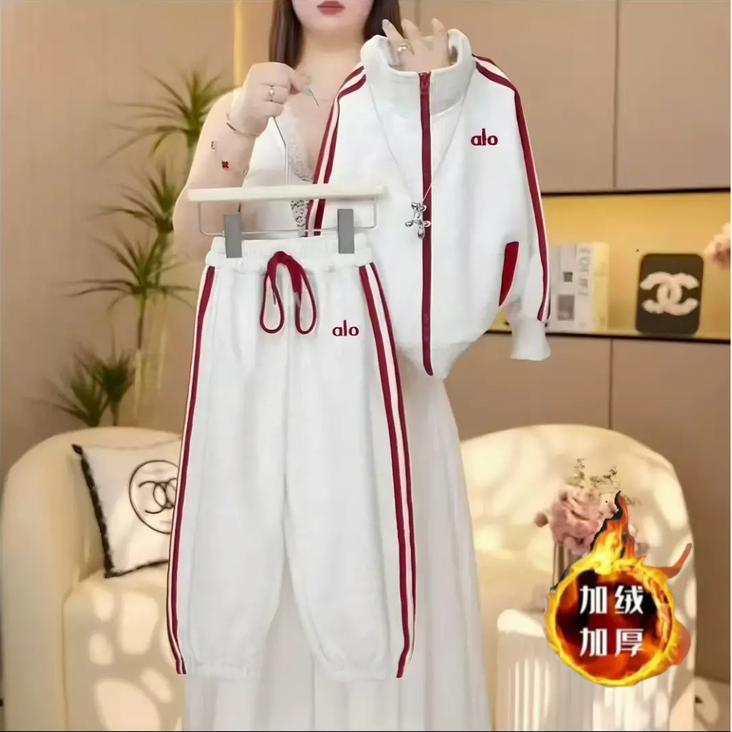 【加绒外套+加绒卫裤】秋冬新款中大童休闲运动套装时尚卫衣套装