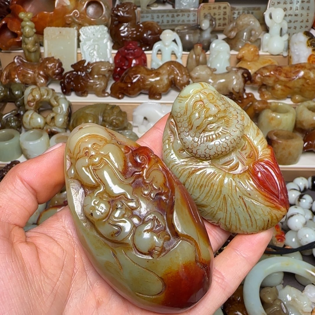 专***！和田玉未镶嵌颈饰