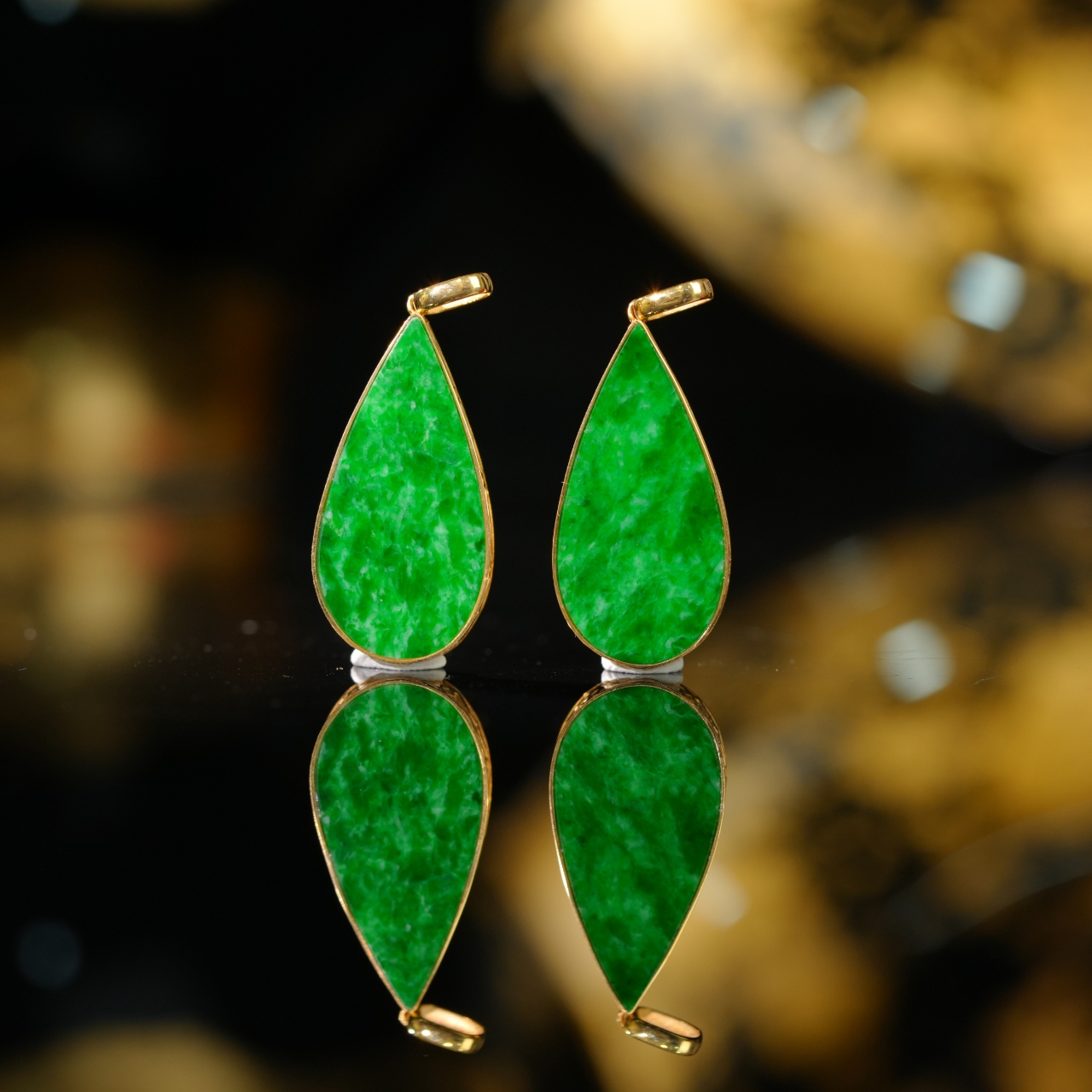 【初见珠宝】18K金翡翠吊坠1-1CH312X3【多样性发一件】