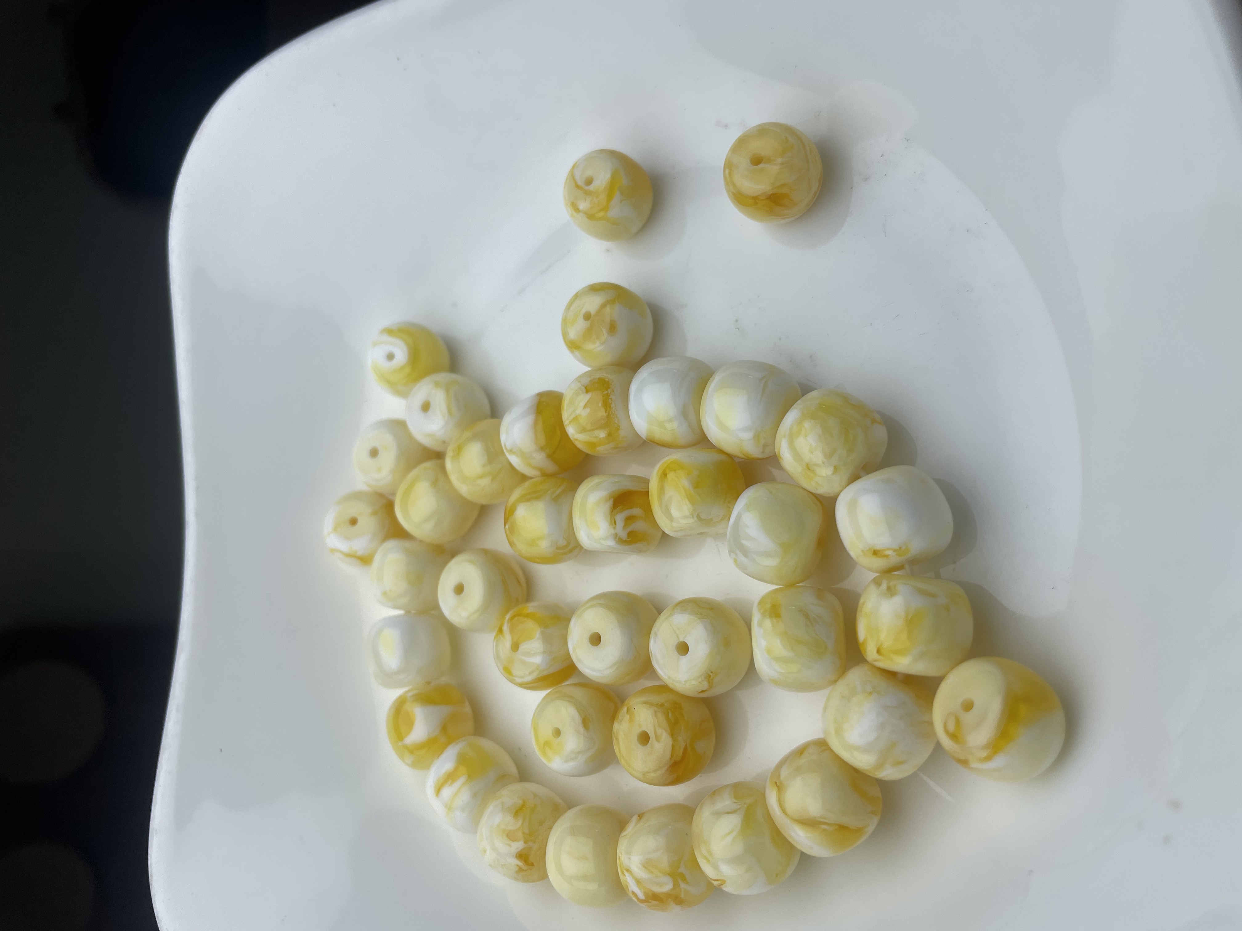 12MM天然金瓷白老型一颗【手串拍19颗】