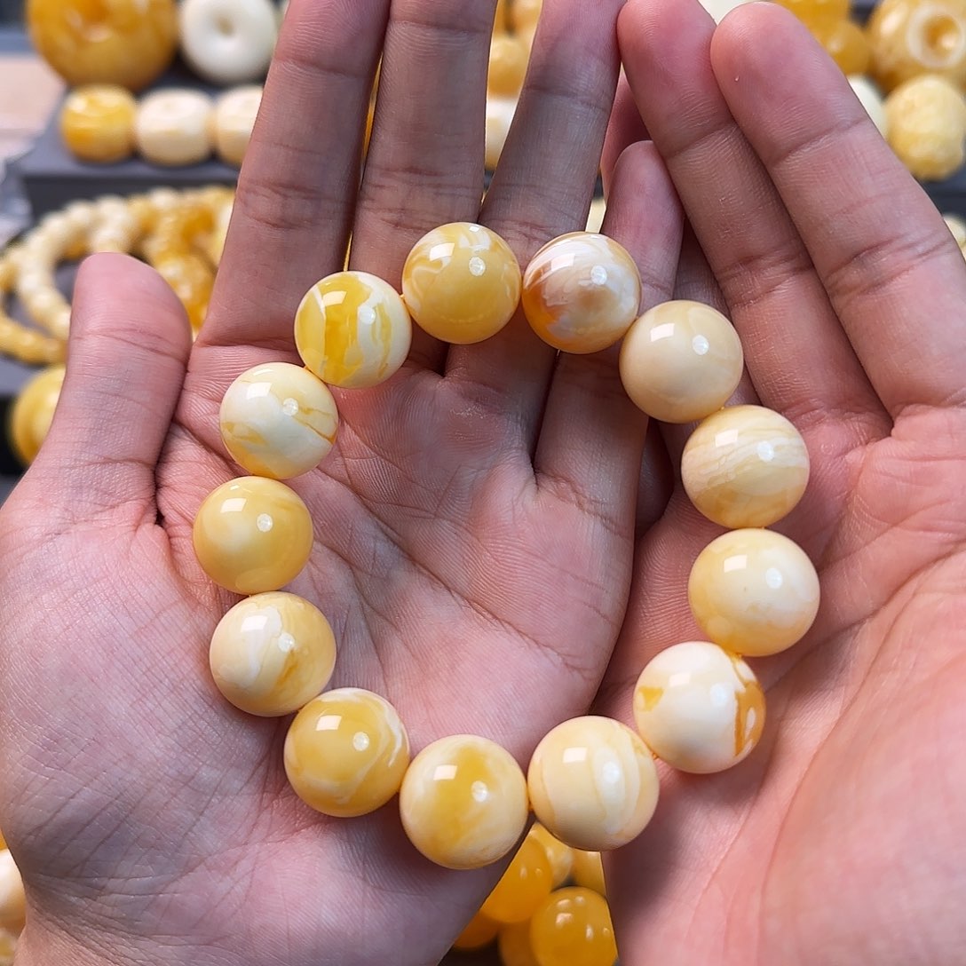 琥珀未镶嵌珠宝奇石18mm