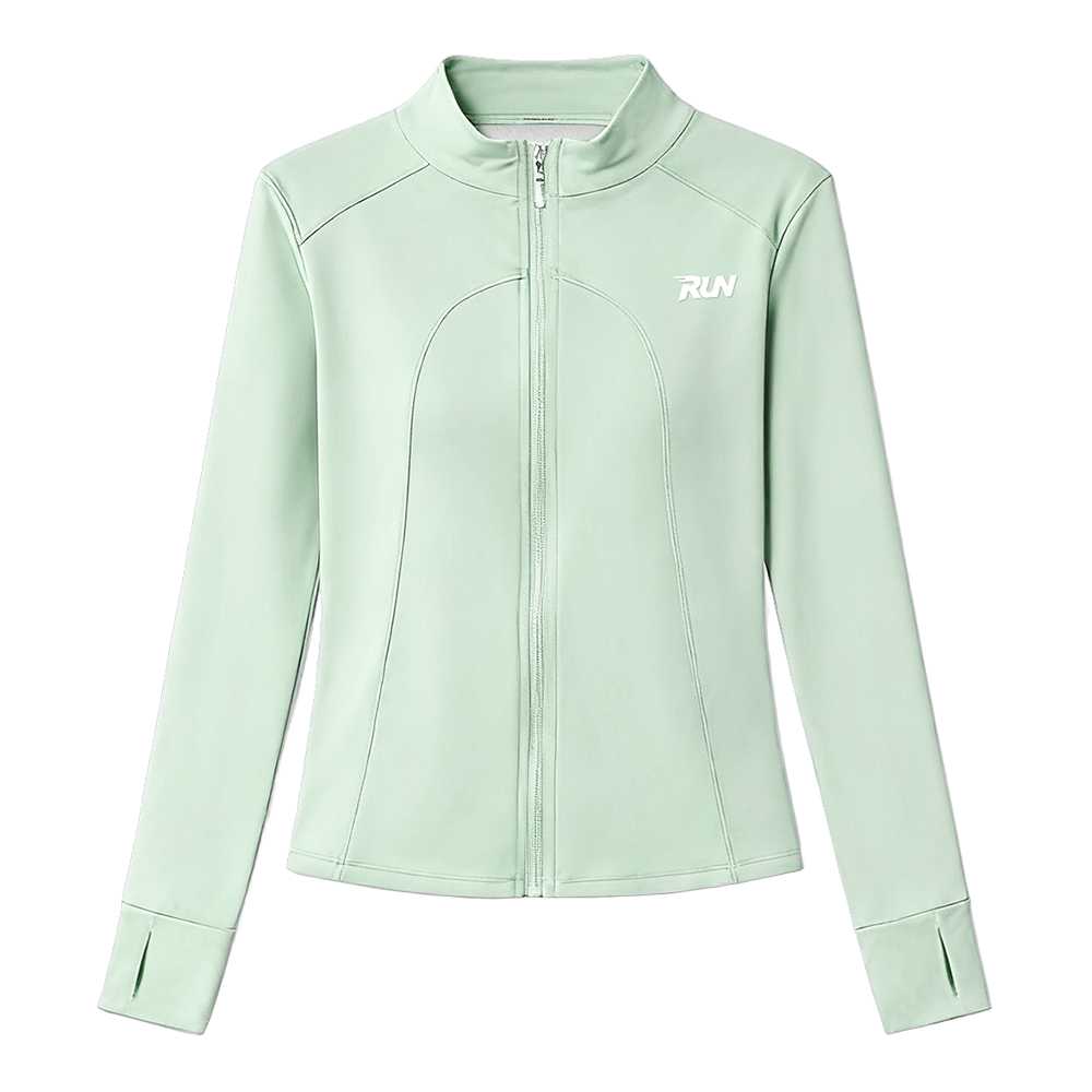 健身外套女秋冬加绒款立领保暖速干跑步弹力修身显瘦加厚瑜伽运动