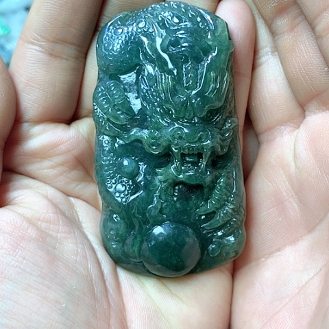 翡翠颈饰未镶嵌角*天然缅甸翡翠a货