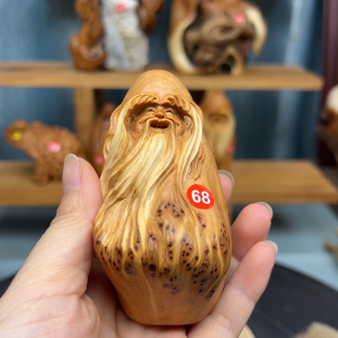 木玄**丹崖柏木摆件手把件