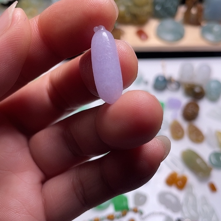 定制翡翠未镶嵌冰紫福瓜