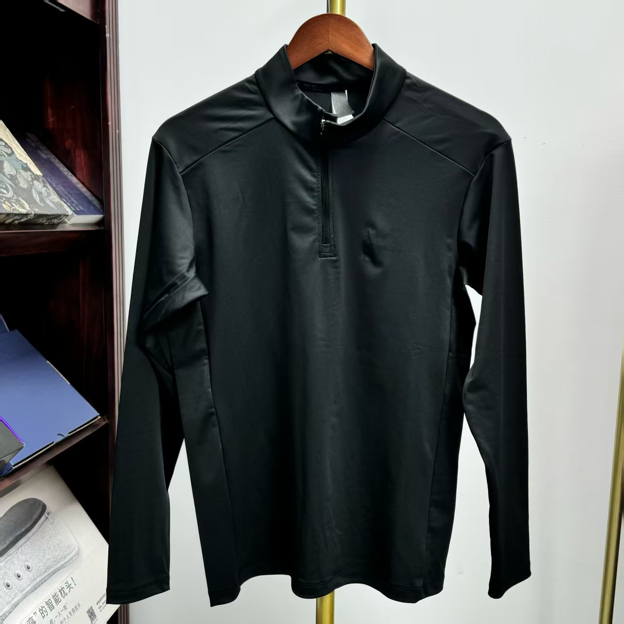 Sweet DD-X系列运动长袖秋季立领男士半拉链T恤