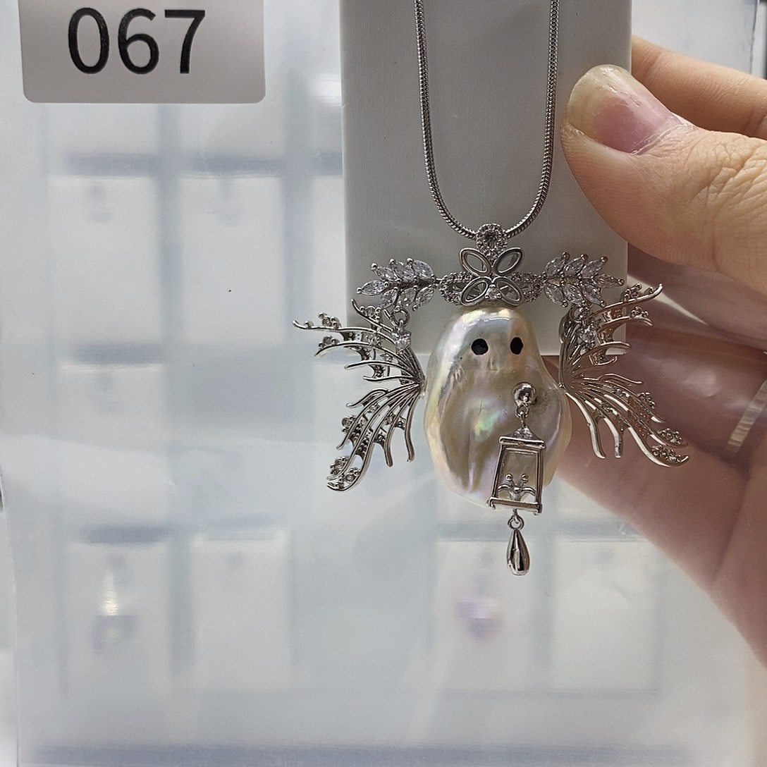 颈饰合金淡水珍珠