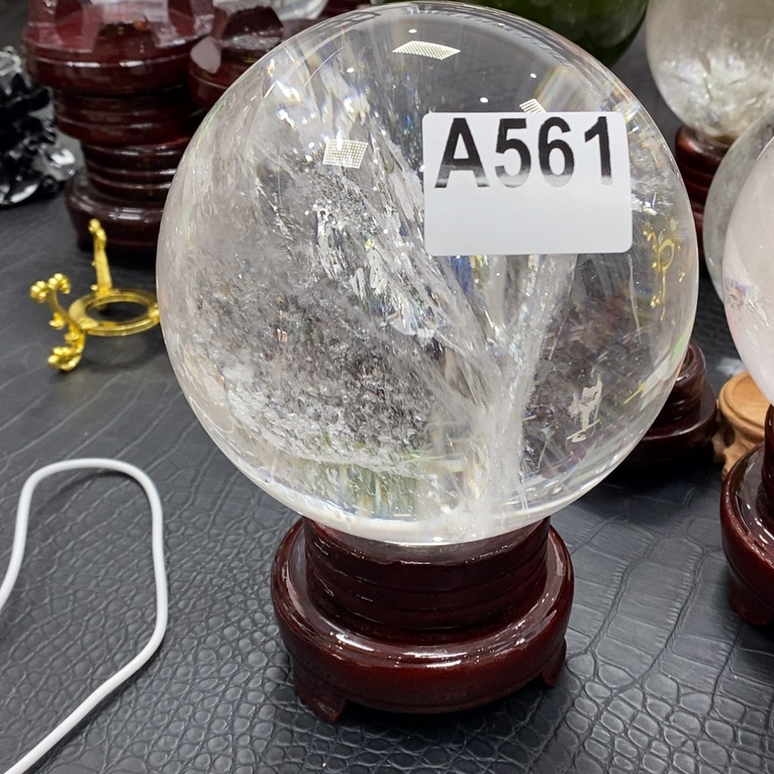 金***收石材天然白水晶13.0