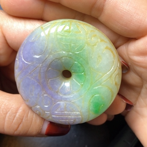 白玉菩提吊坠摆件